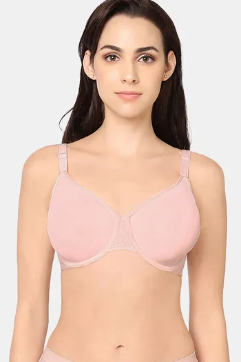Buy Wacoal Single Layered Wired Full Coverage Minimiser Bra - Crystal Pink